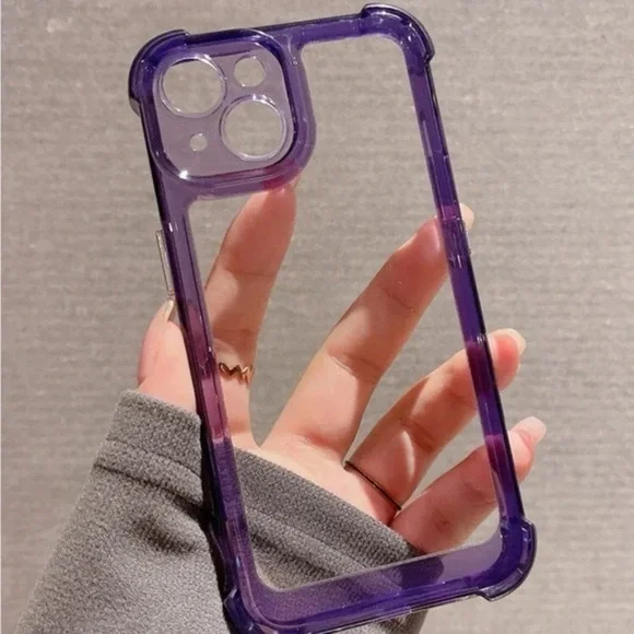 ⚠️Clearance💜iPhone 13 Pro/Pro Max Cute Purple Clear iPhone Case - Picture 1 of 6